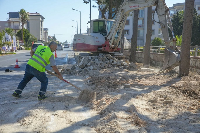 Güzelbahçe Belediyesi İlçenin Ana Arterlerini Yeniliyor